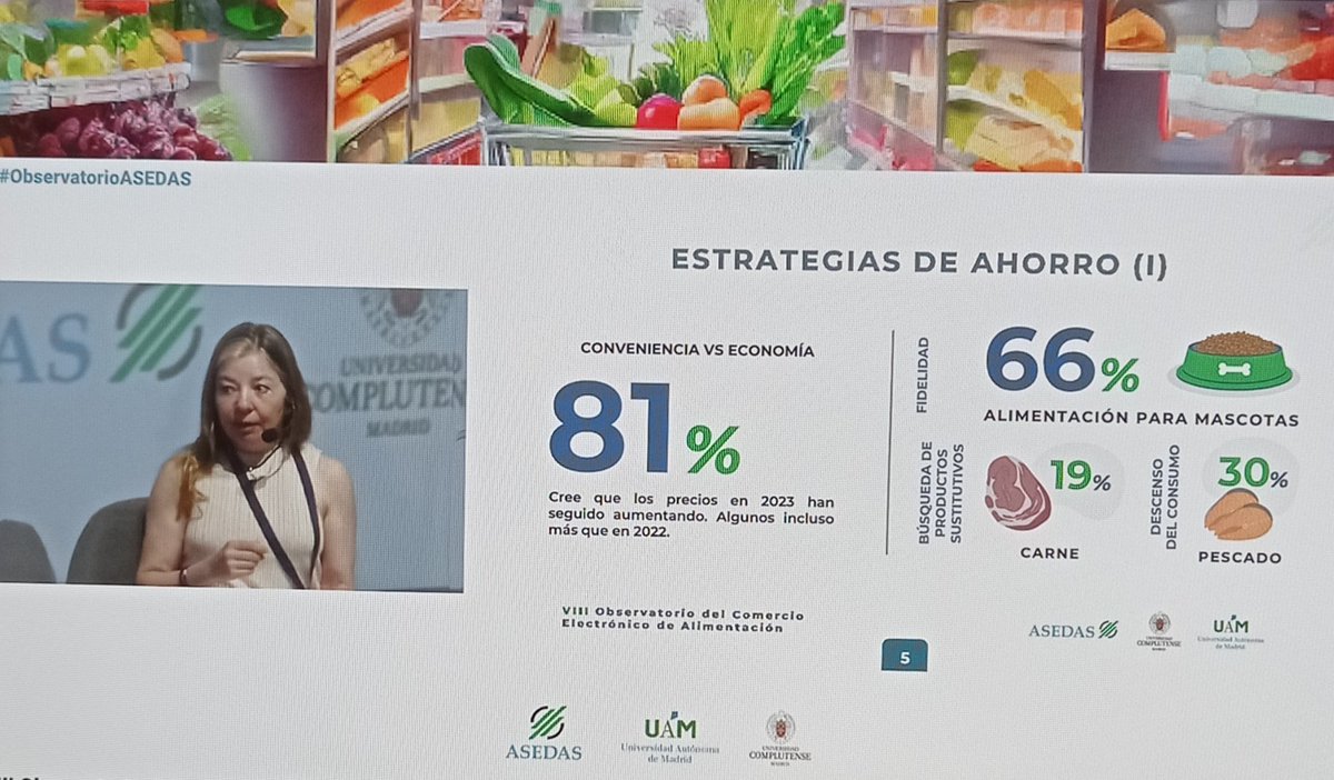 RevistaAlimenta's tweet photo. @ASEDAS_ORG @UAM_Madrid @ucc_complutense #ObservatorioASEDAS
María Puelles repasa algunas de las estrategias de ahorro que están llevando a cabo los consumidores:
"En carnes se buscan alternativas de carne más baratas, pero en pescados lo que se está haciendo es dejar de consumirlo, en lugar de buscar otras especies" https://t.co/mpd2NfjOUz