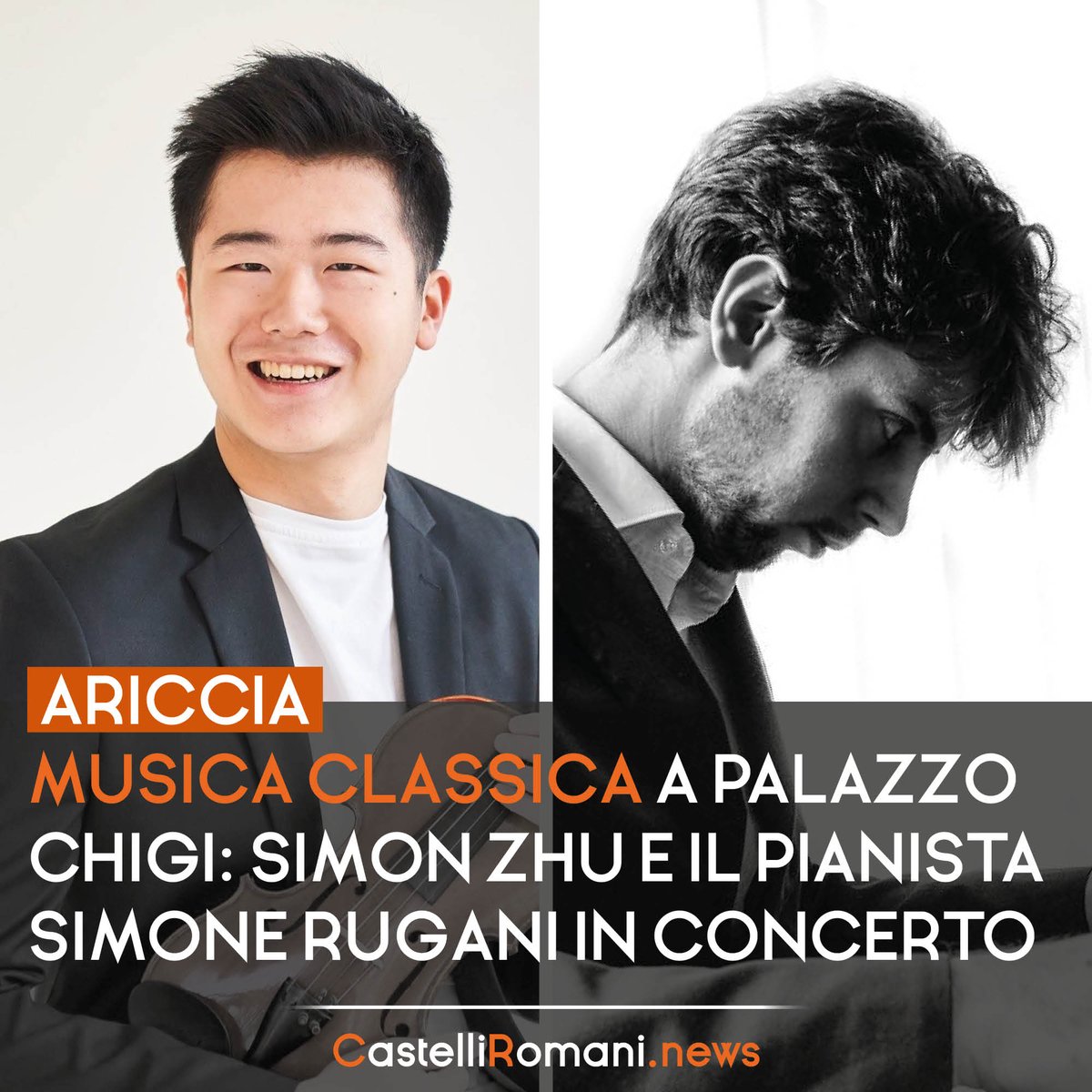 Ariccia. Musica classica a Palazzo Chigi: Simon Zhu e il pianista Simone Rugani in concerto
➡️ castelliromani.news/ariccia-musica…
<a href="/Sfaccendati/">Concerti Sfaccendati</a> <a href="/SimoneRugani/">Simone Rugani</a>