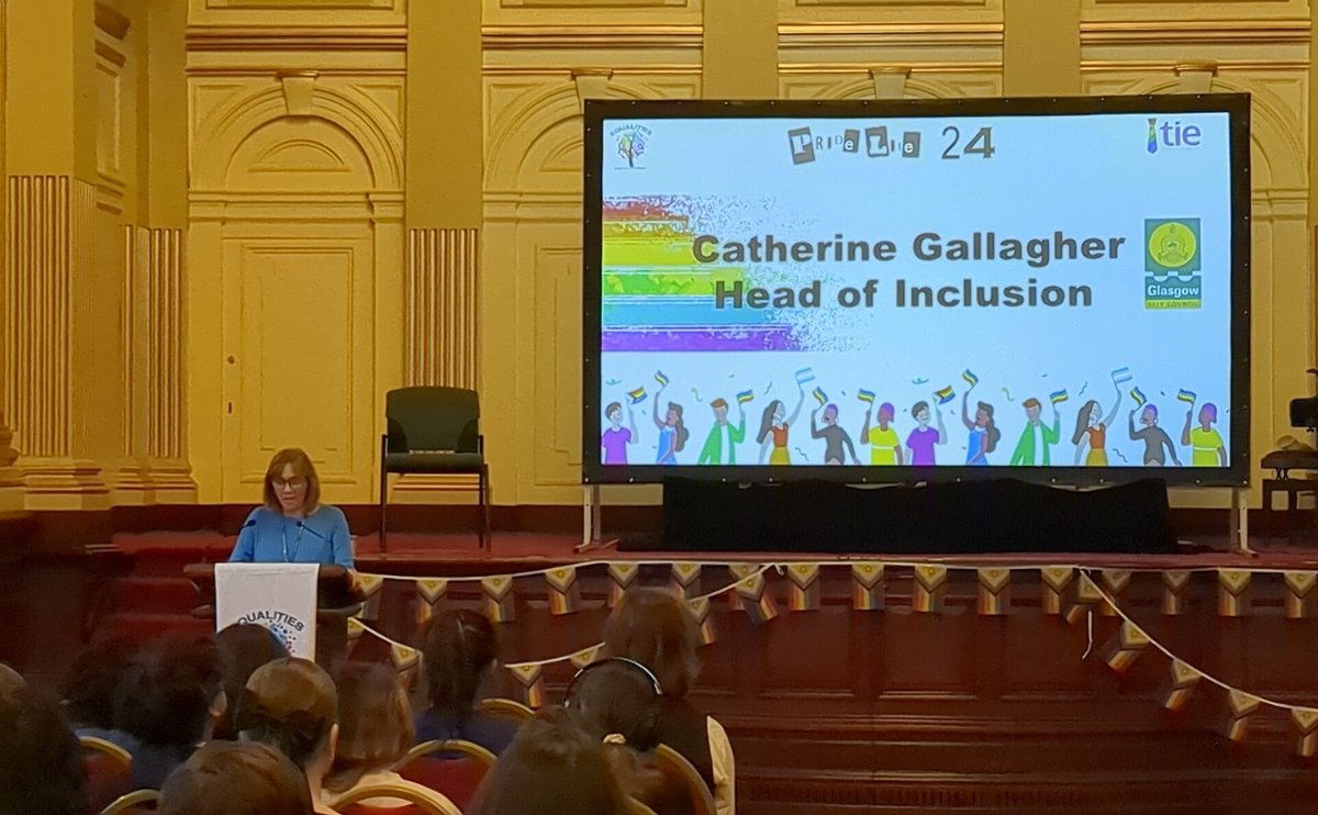 GlasgowIntEd's tweet photo. @catheri87086777 opens Pride Lite 2024 🏳️‍🌈❤️ Today is a celebration of our LGBTQ community. We acknowledge that we are on a journey as educators committed to working together to make our establishments places where everyone feels loved and respected. 💕 @EdISGlasgow @Doug_GCC https://t.co/SEnN49Z1J7