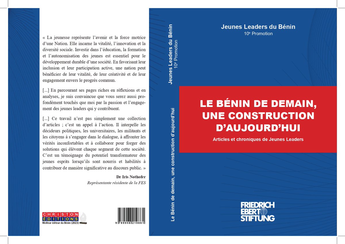 Les #JLB2023 laissent les empreintes de leurs parcours après 6 mois de formation autour des enjeux de développement au Bénin à travers un ouvrage. 

Il est déjà disponible en ligne. Découvrez les analyses et les réflexions des jeunes ➡ library.fes.de/pdf-files/buer…

#Leadership