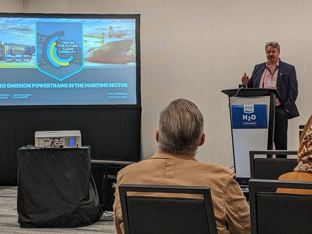 CFCM_Exeter's tweet image. CFCM Director, Chris Smith was delighted to speak at the 2024 H20 Home to Overseas Conference in Halifax, Canada yesterday.
#CFCMExeter #CFCM #H20Conference #OceanTech #CleanMaritime