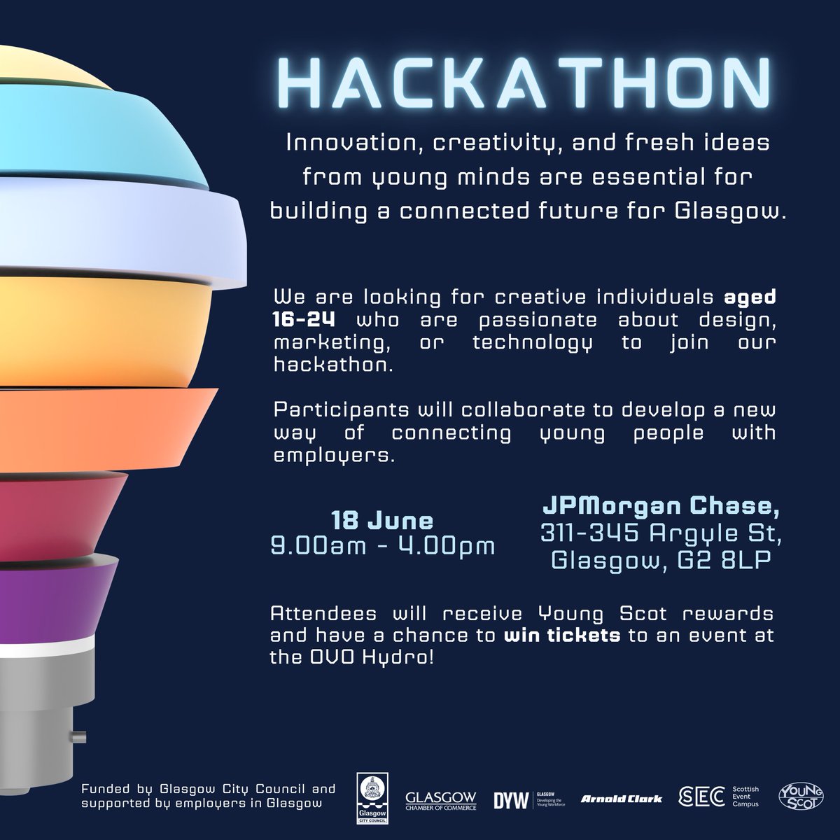Ashleigh McCulloch (@ashleig20421679) on Twitter photo We are working with employers on a new approach to engage with young people around job opportunities. Our hackathon is on 18 June to continue the co-design approach.. If you know any young people who might like to come along, they can book at tinyurl.com/yc6dsj24
<a href="/DYWGlasgow/">DYW Glasgow</a> We are working with employers on a new approach to engage with young people around job opportunities. Our hackathon is on 18 June to continue the co-design approach.. If you know any young people who might like to come along, they can book at tinyurl.com/yc6dsj24
<a href="/DYWGlasgow/">DYW Glasgow</a>