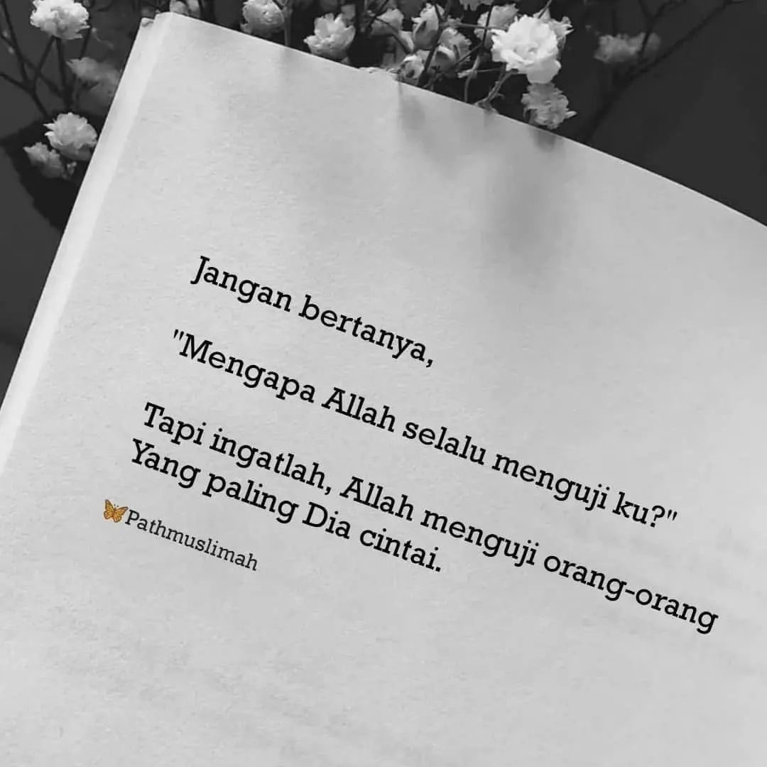 Allah uji tanda Allah cinta pada hambanya.