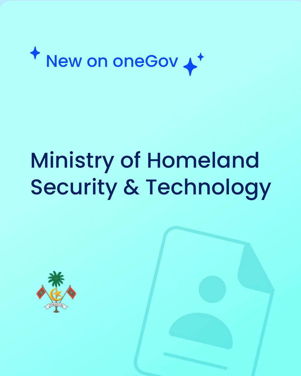 onegovmv's tweet photo. Excited to announce a new entity on oneGov – the Ministry of Homeland Security and Technology!

All foreign worker-related services currently on oneGov will now be available via MoHST.

Explore their services at https://t.co/cJlcpUIGHa
#NewEntity #NewOnoneGov https://t.co/PXWTLLTOL4