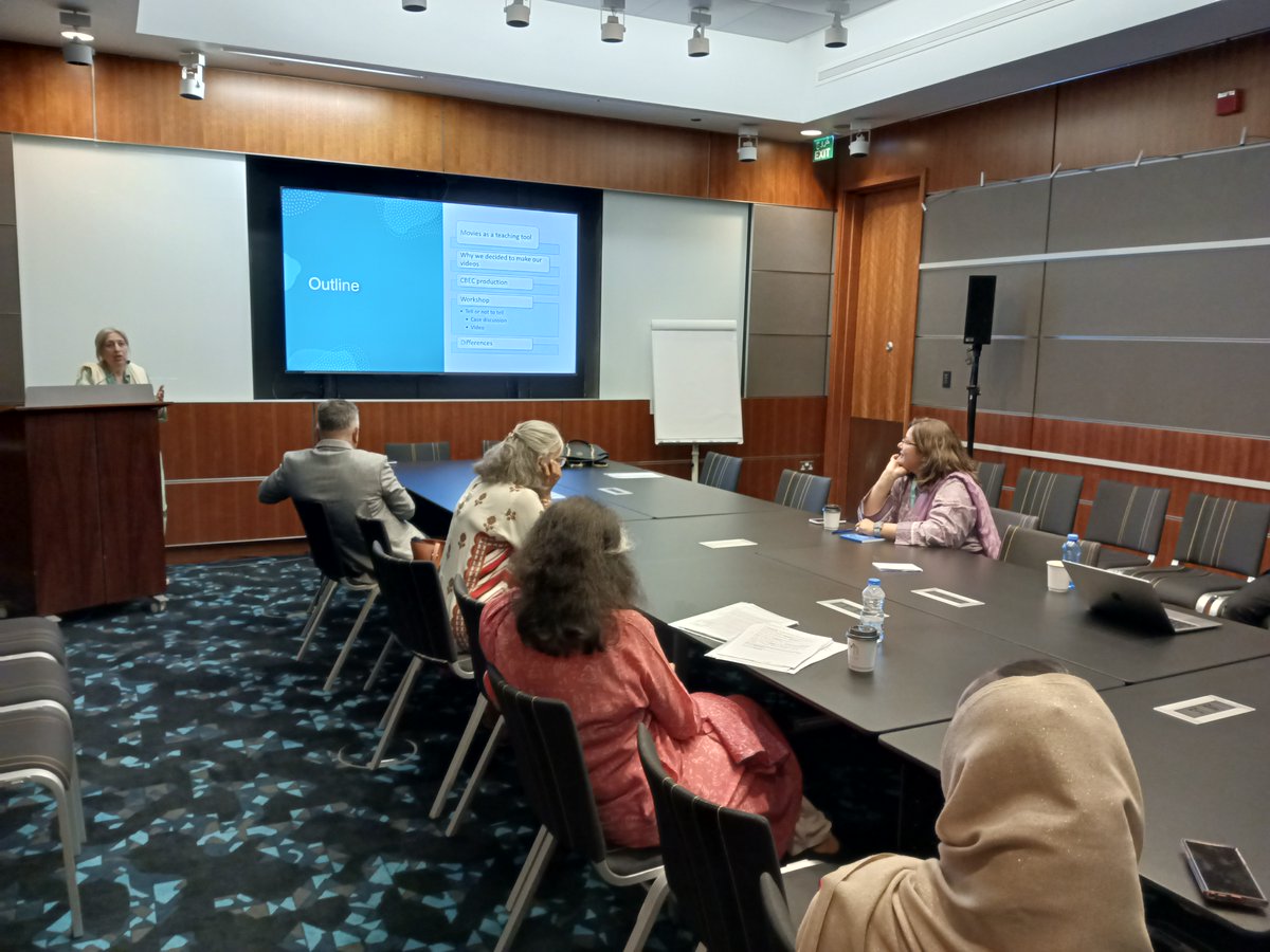 cbec_siut's tweet photo. Dr. Bushra Shirazi conducting a workshop on using videos as teaching tools in Bioethics at #wcb2024, #Doha, #Qatar
@IABioethics
#FAB2024 #IAB2024 #WCB2024 #globalbioethics
@IBioethics
@CILE_Center
@HBKU_CIS
@WISHQatar https://t.co/dLBVZnwYpe