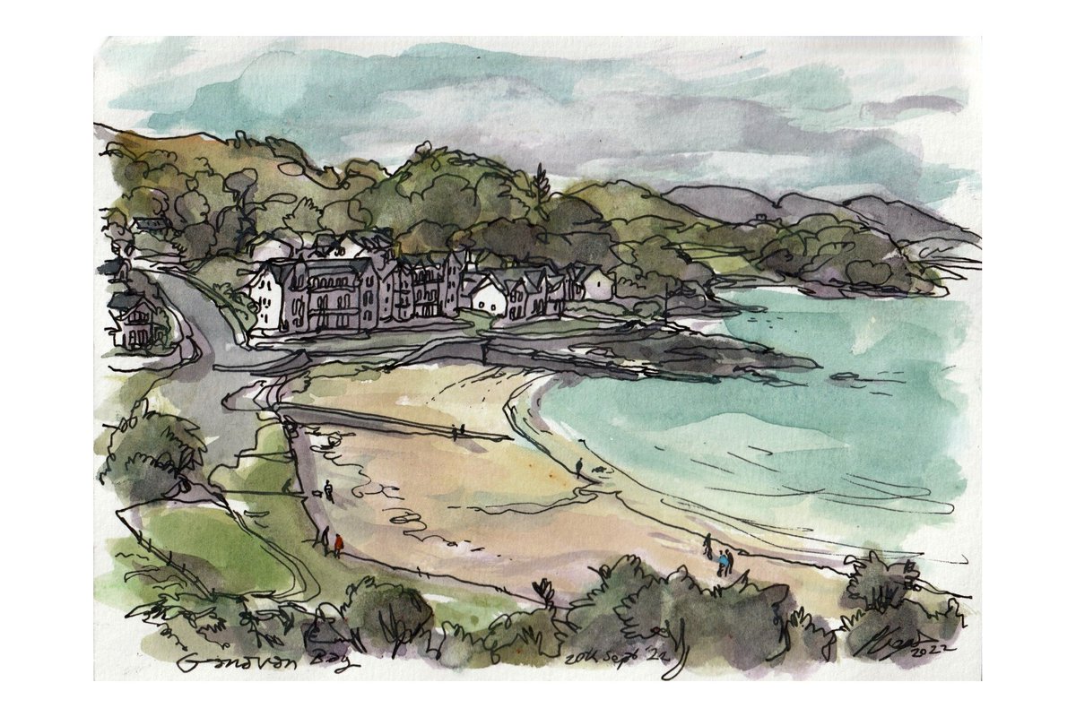 Sketch of the Day: Ganavan Sands, #Oban, #Scotland, 2022