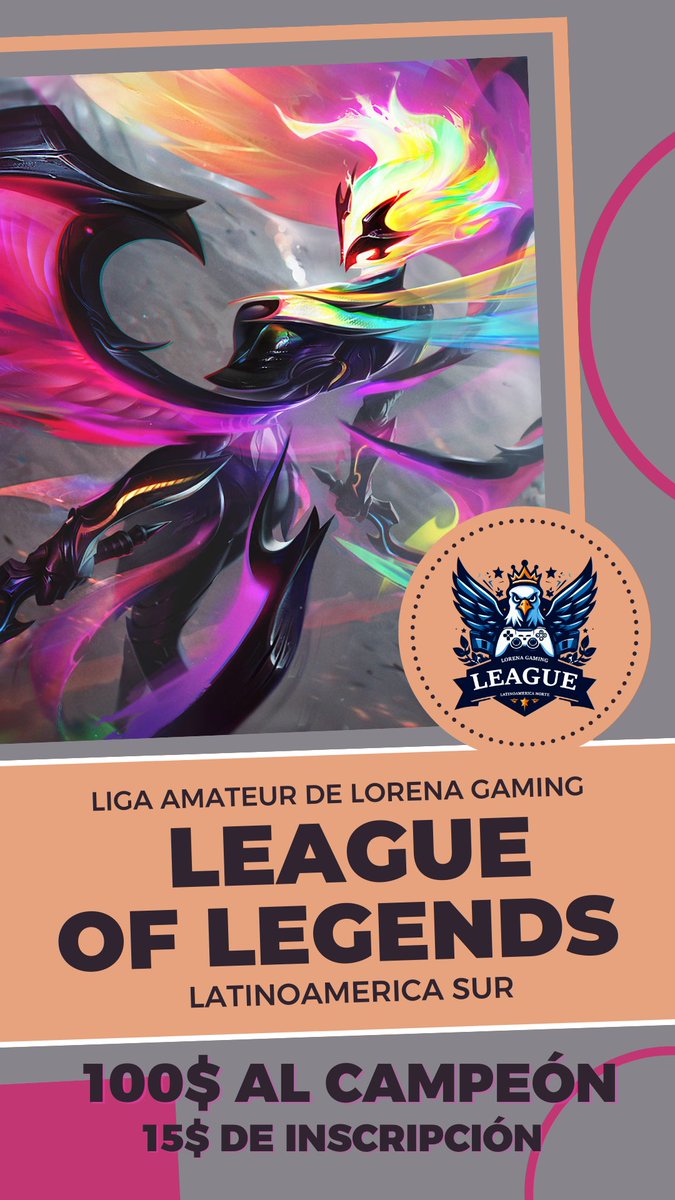 LorenaGamingVE's tweet photo. 🔥 ¡Participa en la emocionante Liga Lorena Gaming en LATAM! 🏆 Con un premio de $100 para el campeón, esta competencia es tu oportunidad de demostrar tus habilidades. ¡Inscríbete ahora y compite con los mejores jugadores! 💪🎮 #LoL #LigaLatinoamérica #Gaming #Competencia https://t.co/yvpG2Eeyls