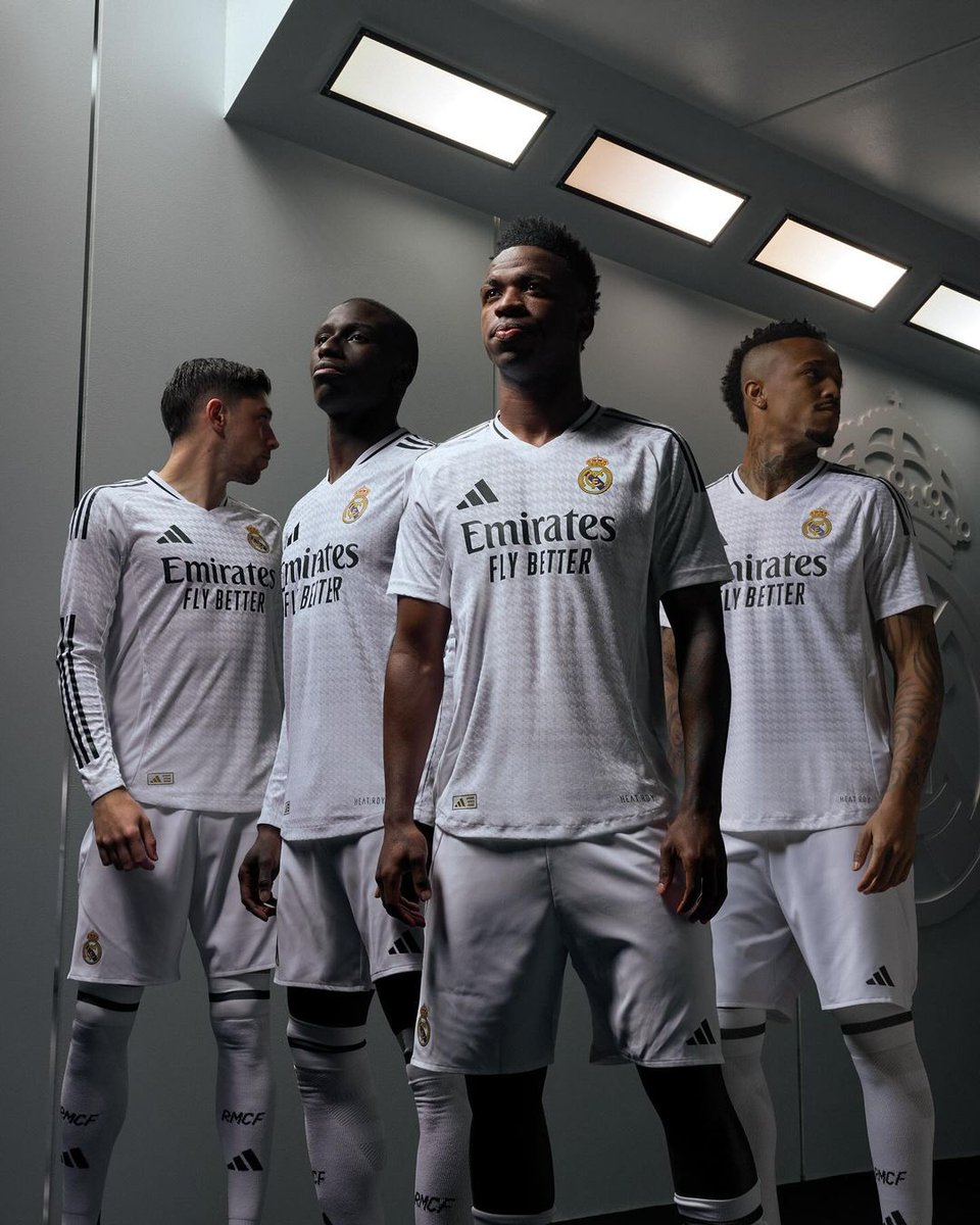 brfootball's tweet photo. Real Madrid drop their new home kit 🤍 https://t.co/hpxNaB5XbG