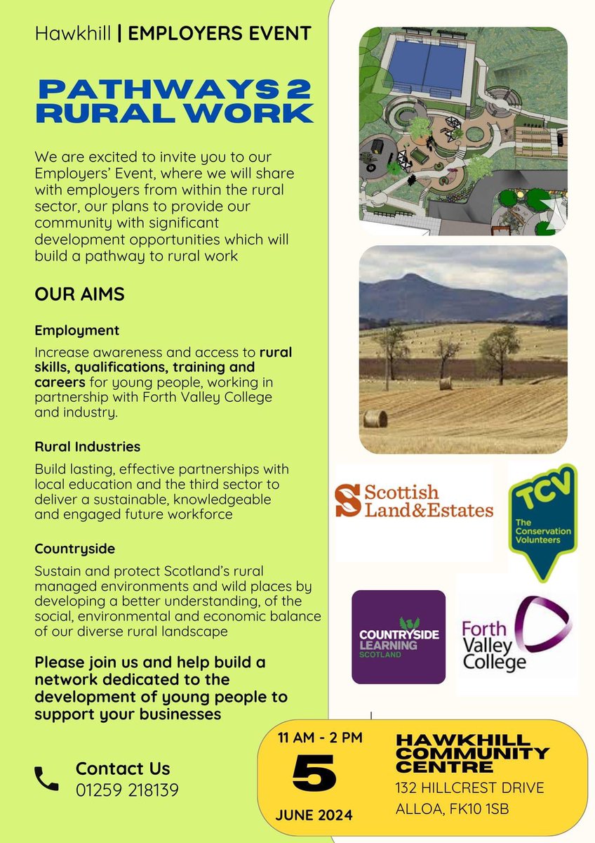 It’s today! Very proud of our development team at Hawkhill community centre. We’re launching our pathways2rural work with local employers and businesses in the area who are keen to work with young people interested in a different profession. Well done everyone! Have a great day!