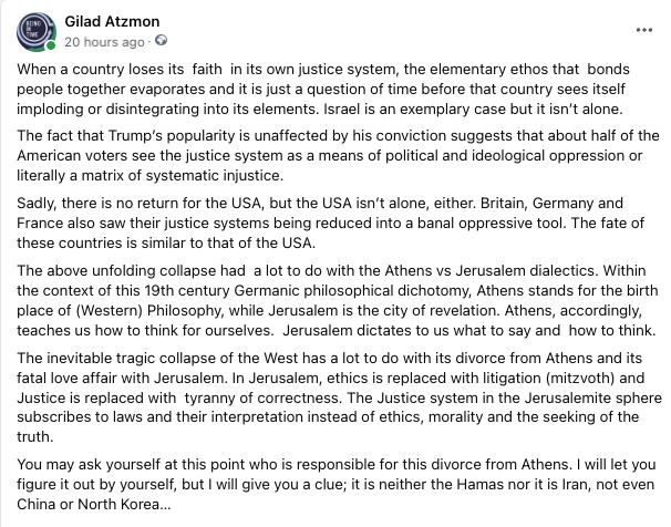 Gilad Atzmon (@giladatzmon) on Twitter photo 