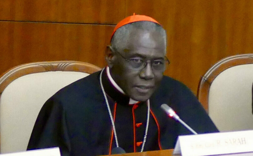 MLJHaynes's tweet photo. Cdl @Card_R_Sarah in striking April speech to Obala diocese:
“The African academic world must be careful not to be contaminated by the diseases of the spirit that the West would like to impose on it. The West is afraid of the search for truth. For many Westerners truth has become an unpronounceable term. 
If you speak of truth, you are accused of dogmatism, of oppression. But in fact behind these misleading speeches lies the violence of the dictatorship of relativism which itself is often the mask of unacknowledged financial and material interests.”
https://t.co/VOCruYXJUB