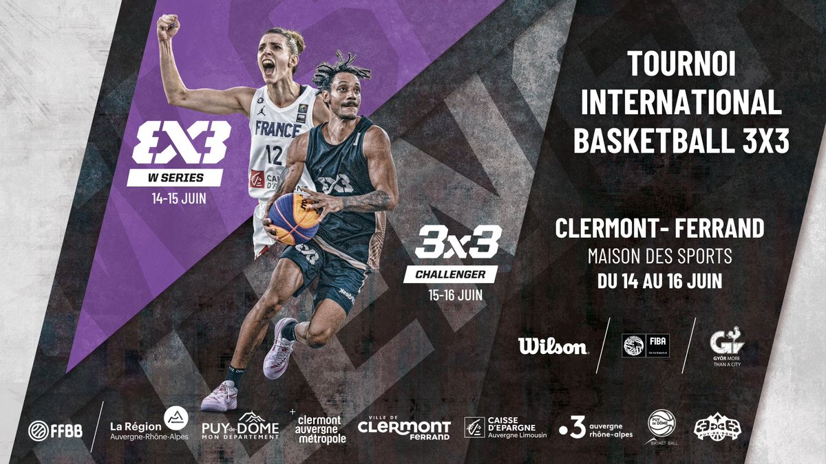 🏀 Le #SportFéminin se prépare aux #JeuxOlympiques <a href="/Paris2024/">Paris 2024</a> à #ClermontFd 🌍
Le 14 &amp; 15 juin 2024, la Maison des Sports accueillera 28 équipes venues de 17 pays, dans le cadre du Tournoi #Basket 3x3 - Challenger &amp; Women's Series🏅
👉 bit.ly/3KqNm9N