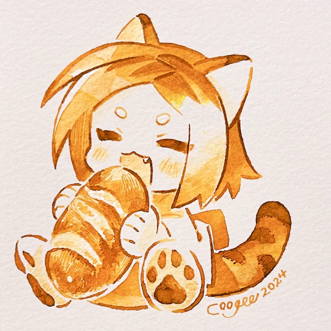 万年筆インクで華虎ちゃんを描きました#うちの子 