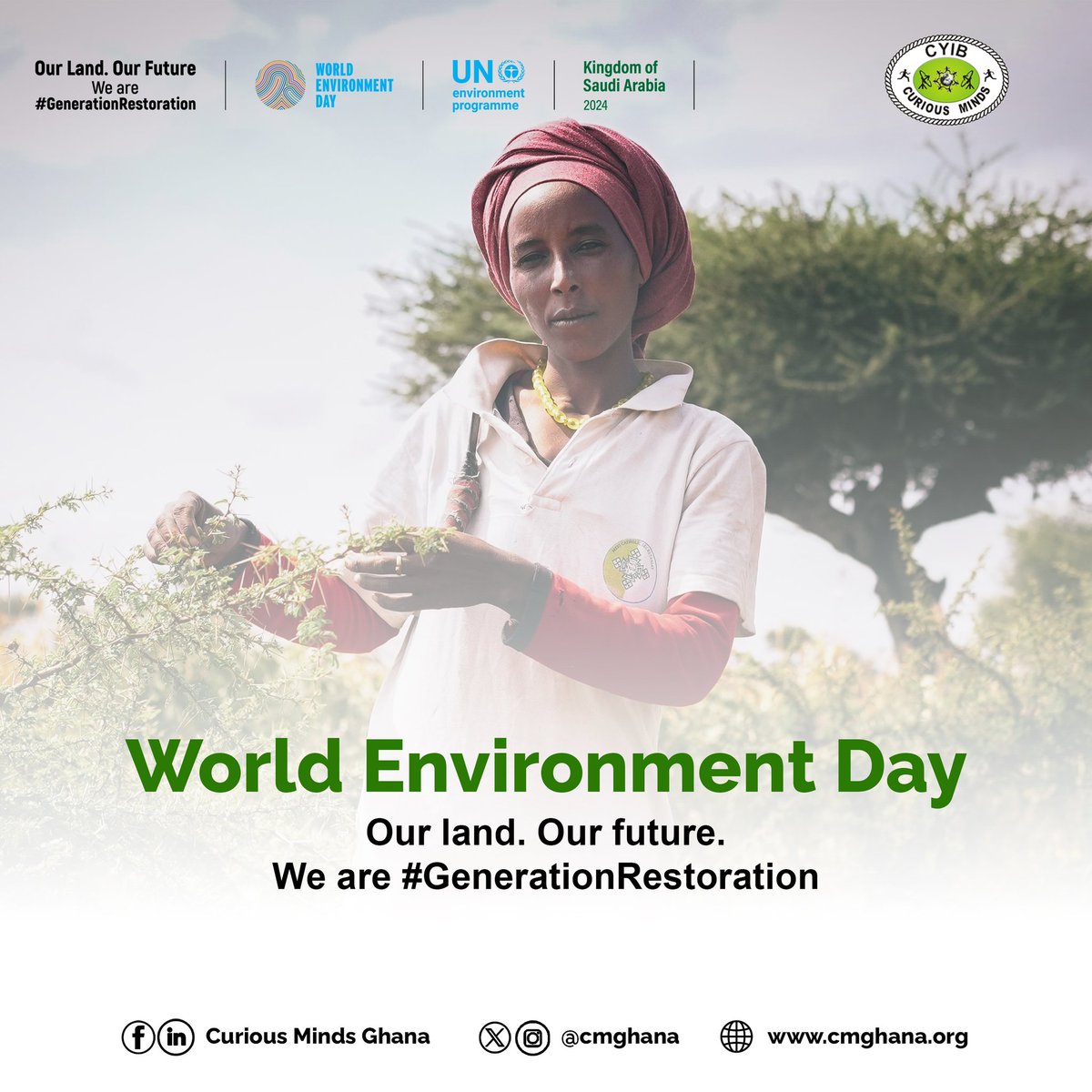 It’s #WorldEnvironmentDay!

While we cannot turn back time; our future depends on what we do for our land now.

We’re #GenerationRestoration, join us let’s grow forests, revive water sources, and bring back soils. We are the generation that can make peace with land. 

#CMGhana
