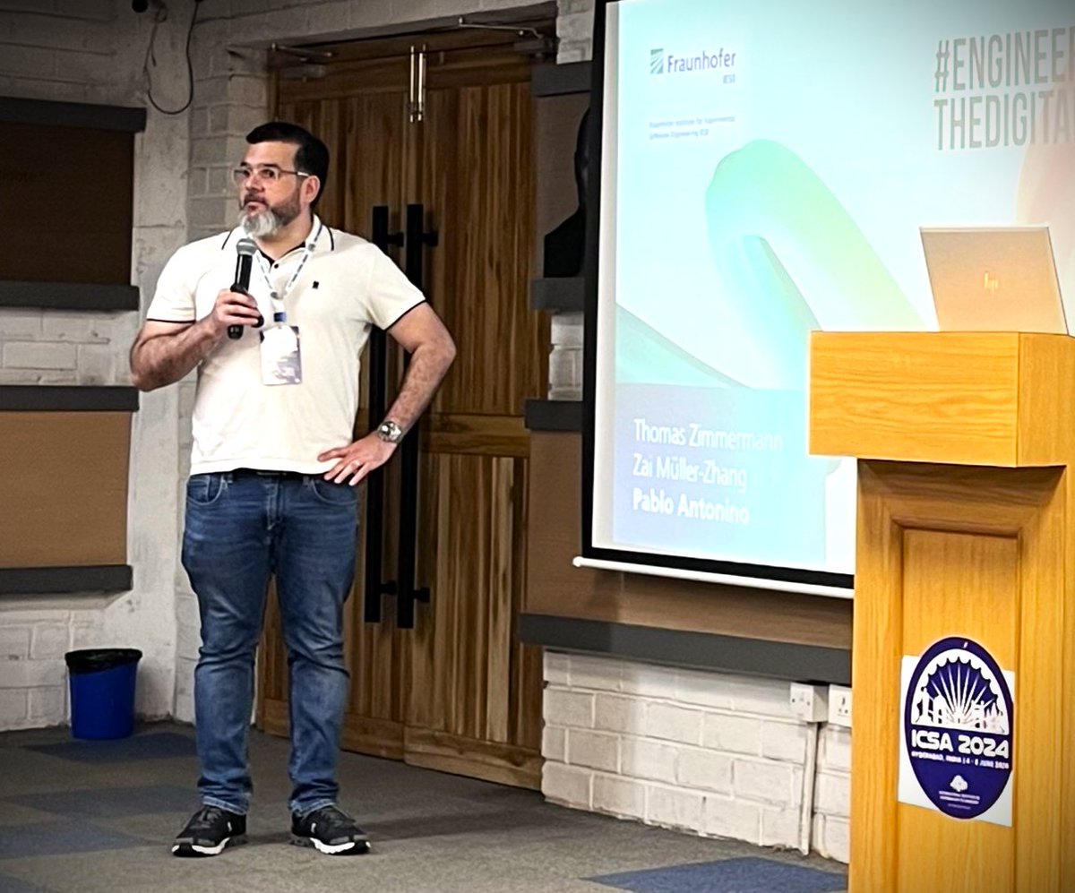 FraunhoferIESE's tweet image. #DigitaleZwillinge als Mittel zur #CO2-Reduktion?⚙️
Bei der ICSA '24 sprach @pabloantonino (Dept. Head #VirtualEngineering, @FraunhoferIESE) über Optionen zur CO2-Emissionssenkung. Hier sind moderne #Planungssysteme auf Basis Digitaler Zwillinge gefragt: s.fhg.de/icsa-paper