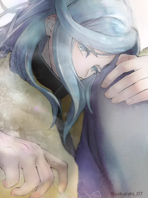 sakurahiさん( )のグルーシャくんの線画を塗らせて頂きました! ありがとうございました sakurahiさんのグルーシャくんは麗しくかっこいいので是非皆さんに見て頂きたいです! .