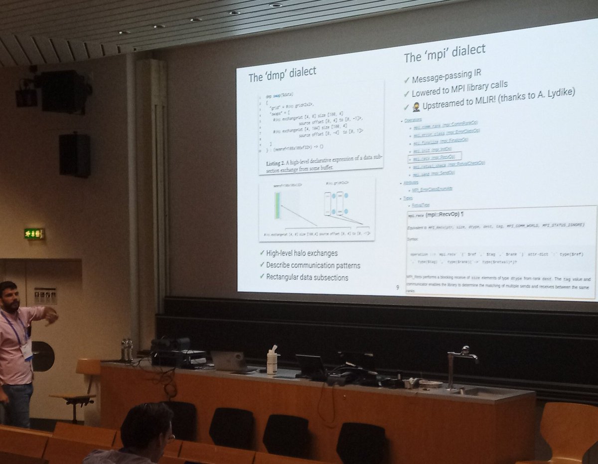 xDSL (@xdslproject) on Twitter photo George Bisbas from <a href="/imperialcollege/">Imperial College London</a> describes the #ExCALIBUR <a href="/ukexascale/">ExCALIBUR exascale programme</a> <a href="/xdslproject/">xDSL</a> technology stack at #PASC24, enabling sharing of infrastructure between #DSLs George Bisbas from <a href="/imperialcollege/">Imperial College London</a> describes the #ExCALIBUR <a href="/ukexascale/">ExCALIBUR exascale programme</a> <a href="/xdslproject/">xDSL</a> technology stack at #PASC24, enabling sharing of infrastructure between #DSLs