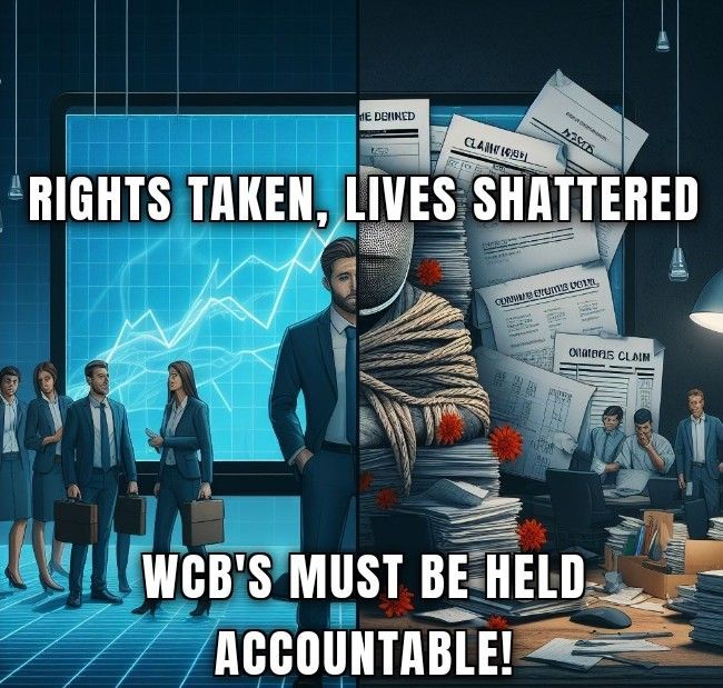 PhoenixRizin09's tweet photo. ⚖️Rights Taken, Lives Shattered.💔 #WSIB must be held accountable!
📢 It's time to stand up for Justice and Change. 

#WorkersRights #Workers #wsib #wcb #workerscompisaright #federalwcb #iwujc https://t.co/ZgbCpYJt0V