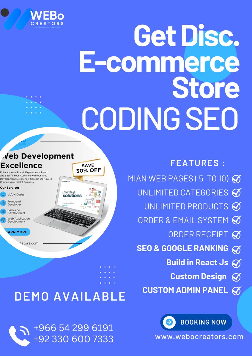 umer_memon_123's tweet photo. Ready to take your business online?
Look no further! At Webo Creators , we specialize in crafting stunning e-commerce solutions with https://t.co/D6FkKsfZLQ
https://t.co/CKkAO2KcJf
#art #new #usa #viral #smallbusiness #friends #fyp #reels #DigitalMarketing #trend #fypシ゚viral https://t.co/Mc7AKhuaq9