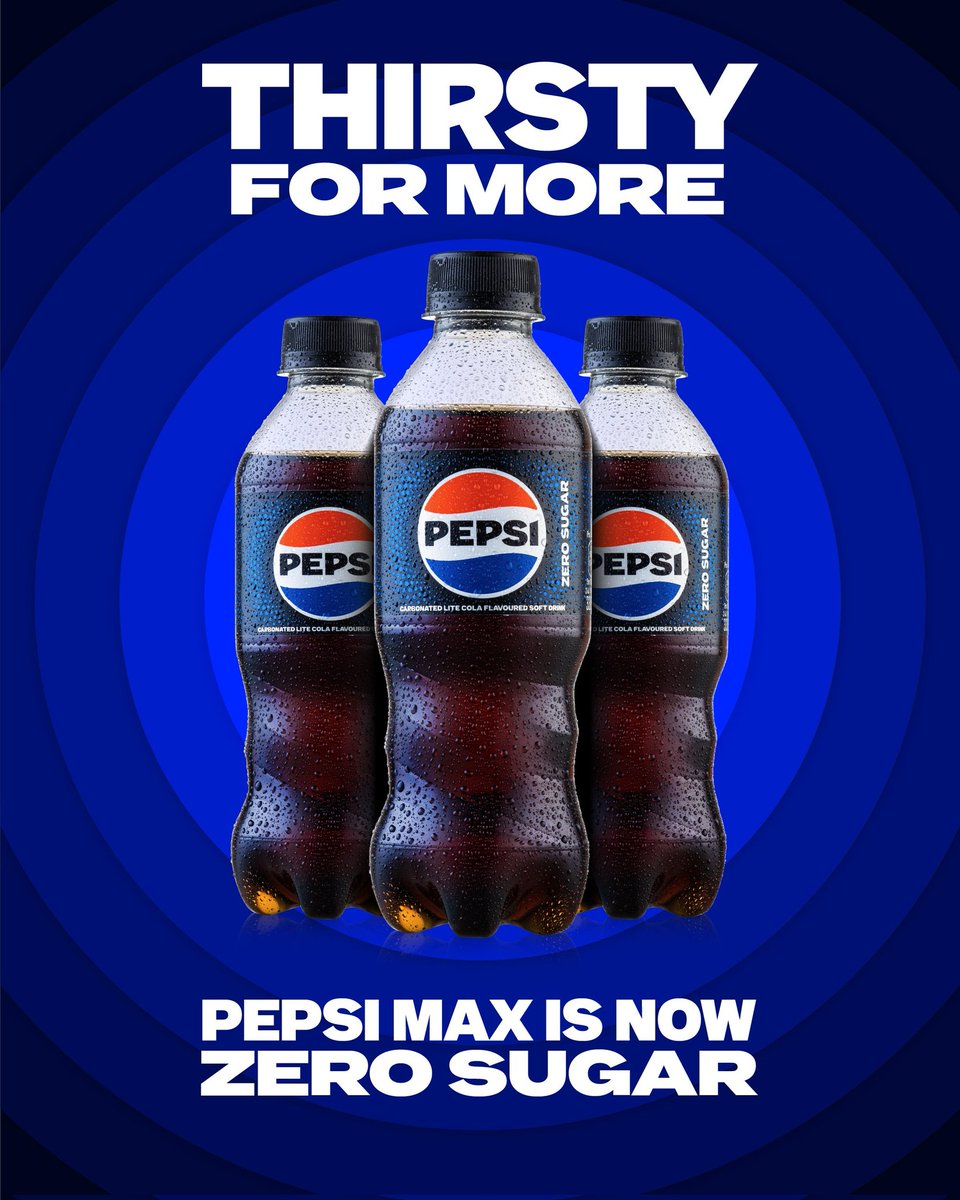 CaptainPius256's tweet photo. Introducing the all-new Pepsi Zero Sugar!

Fresh new look, same great taste.

#PepsiNewLook | #ThirstyForMore | #PepsiZero https://t.co/tvq5KRFDvV