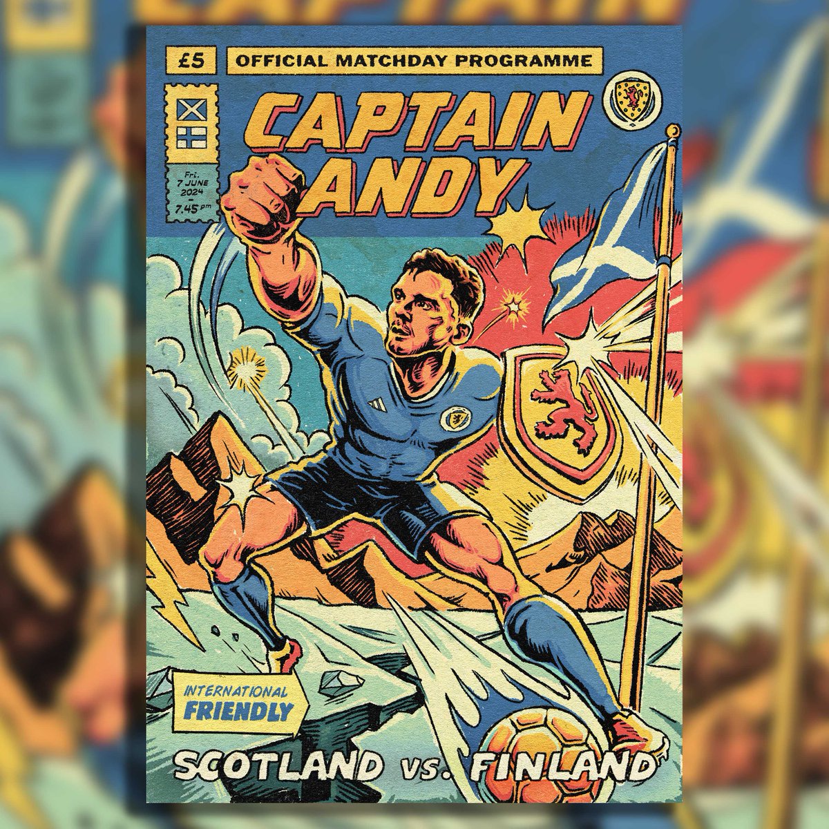 We've had Super John McGinn, now it's time for Captain Andy 🦸‍♂️

Make sure to pick up your copy of Friday's match programme from our sellers around Hampden.

➡️ Secure your seat now: tickets.scottishfa.co.uk