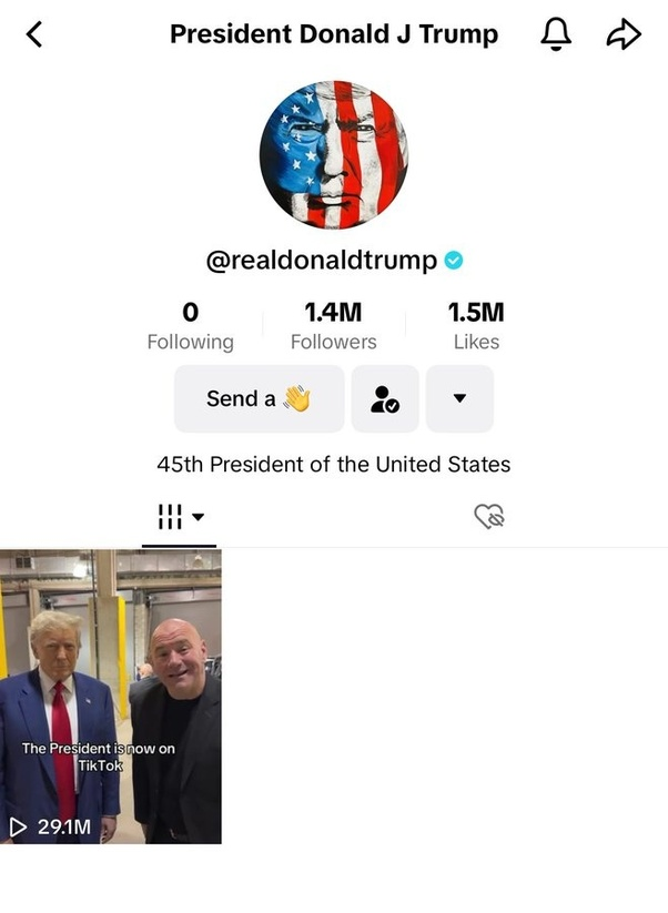 Trump just joined TikTok, the app he worked so hard to destroy.🤷 And he has 1.4 MILLION followers just hours after joining the platform. Next Biden will accuse China of trying to manipulate the US election through TikTok... via his TikTok account.🤔