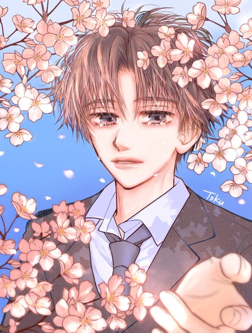 「brown eyes cherry blossoms」 illustration images(Latest)