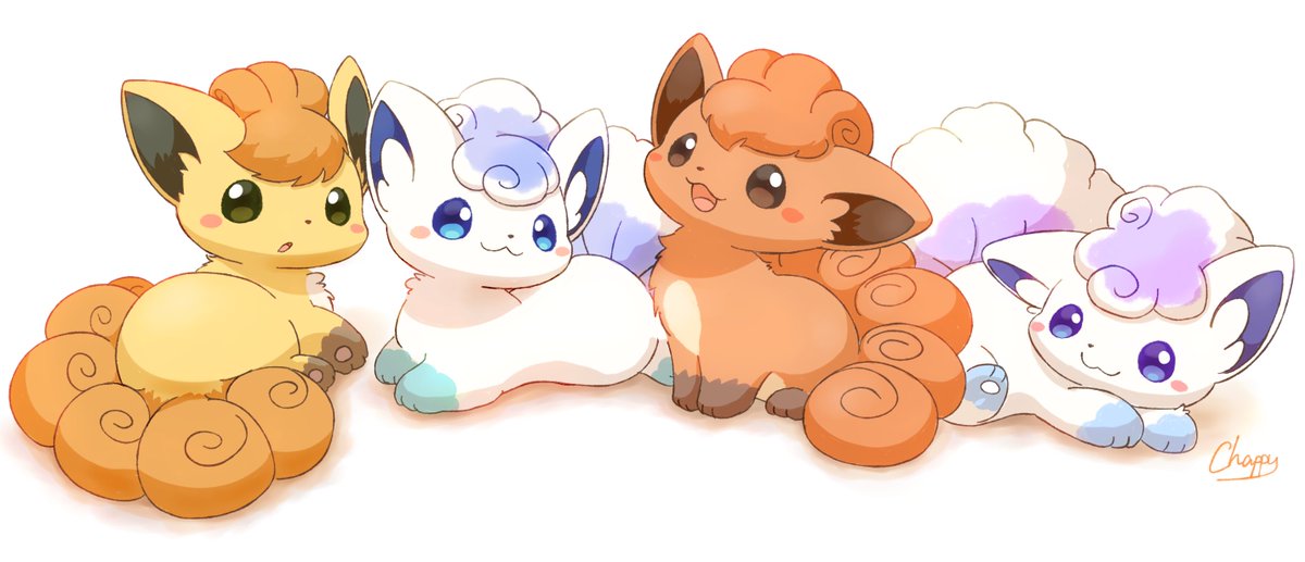アローラロコン 「ロコンちゃん!全員集合#ロコンの日 」|チャッピー🦊🐾のイラスト