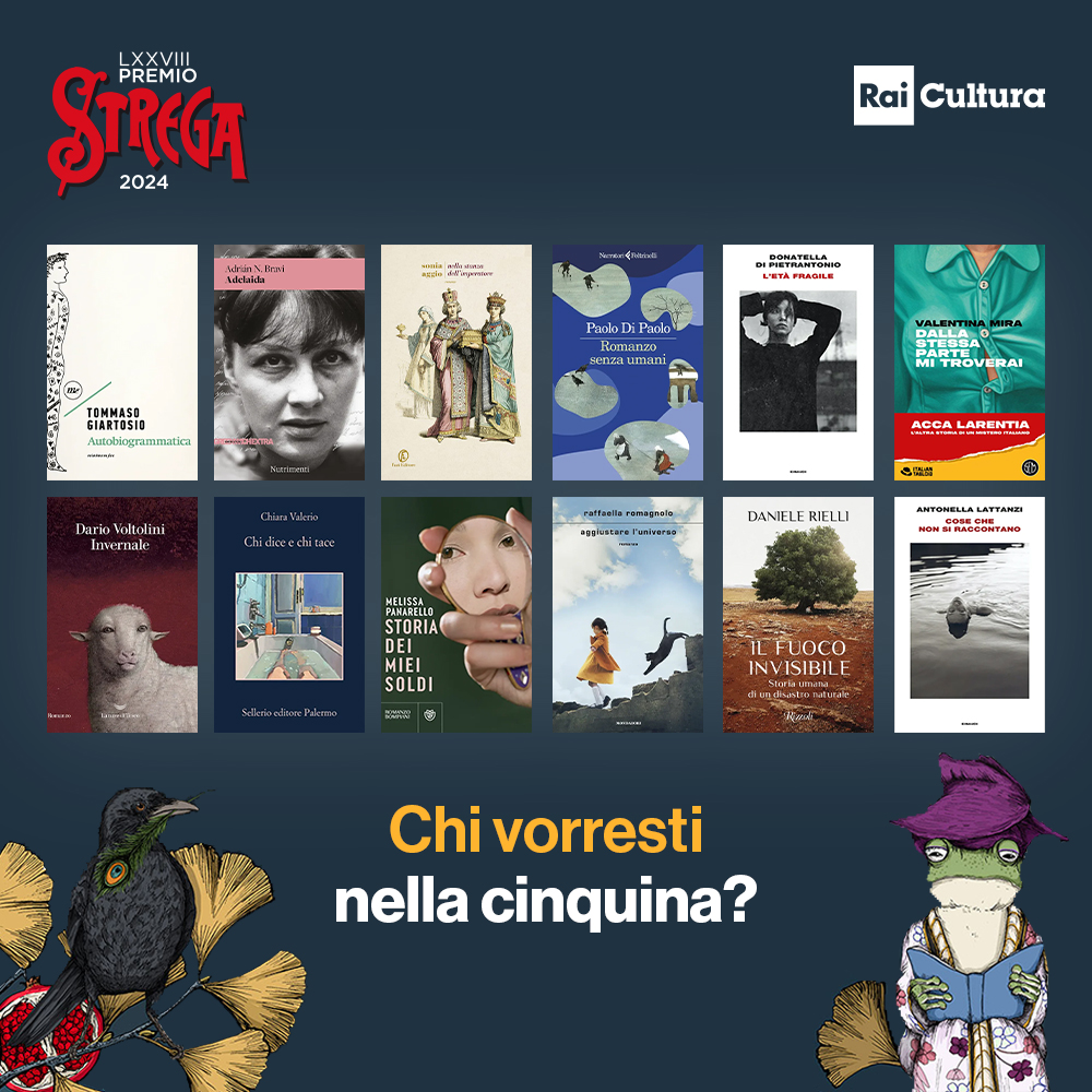 RaiCultura's tweet photo. In attesa di conoscere la cinquina finalista del @PremioStrega, ecco tutte le info e le interviste di #RaiCultura agli autori: https://t.co/3R4jRU4V13.

L'evento sarà in diretta streaming su @RaiPlay stasera #5giugno dalle 18.00.
#PremioStrega2024
@fondazionebellonci https://t.co/8mrpbo37Ap