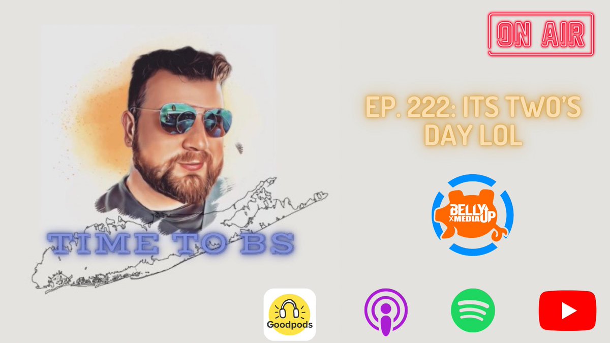 TimetoBSPodcast's tweet photo. Ep. 222: It’s Two’s Day lol is available now on all platforms! Take a listen!

YouTube: https://t.co/XFYYC9P3n3

Spotify: https://t.co/y8cLE9uNbl

Apple: https://t.co/q0wIkGJXvv

@GoodpodsHQ: https://t.co/q1sAnsGRSy

@BellyUpSports @BellyUpMedia @uSTADIUM #TimetoBS https://t.co/W75RvqYCmB