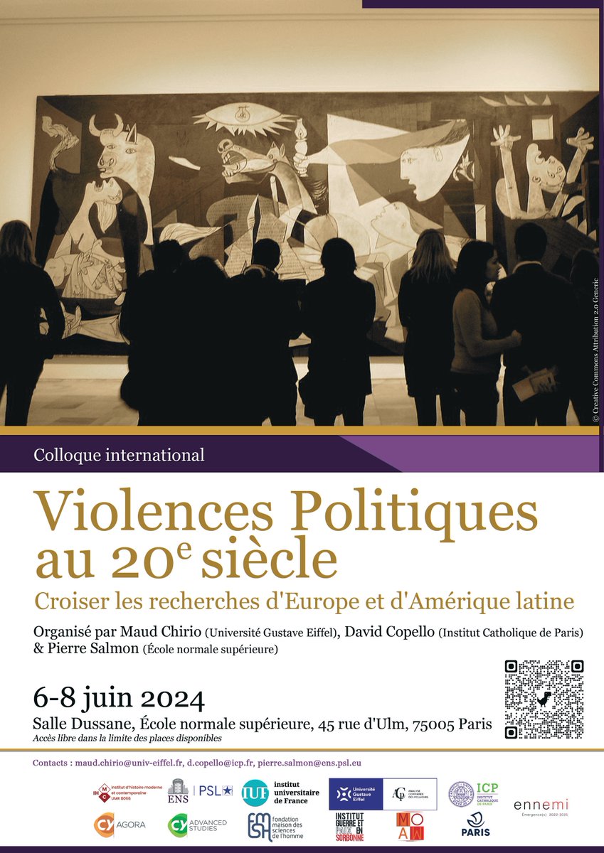 Des de demà i fins dissabte, se celebra a París el "Colloque Violences Politiques au 20e siècle", que dóna continuïtat al que vam organitzar a Barcelona el 2022.

🔗 Programa: tinyurl.com/ColloqueViolen…

📖 Actes de l'últim col·loqui: memoria.gencat.cat/ca/detalls/pub…