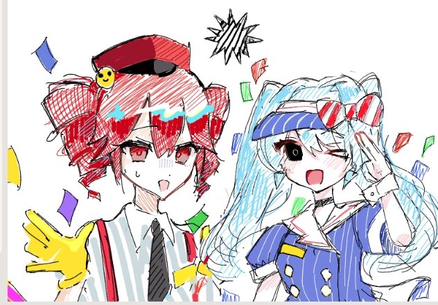moyasiyde's tweet photo. 神絵師と絵チャをするというひとつの夢が叶いました( ; ; )
#初音ミク #重音テト #メズマライザー https://t.co/F9kDvnvRfc