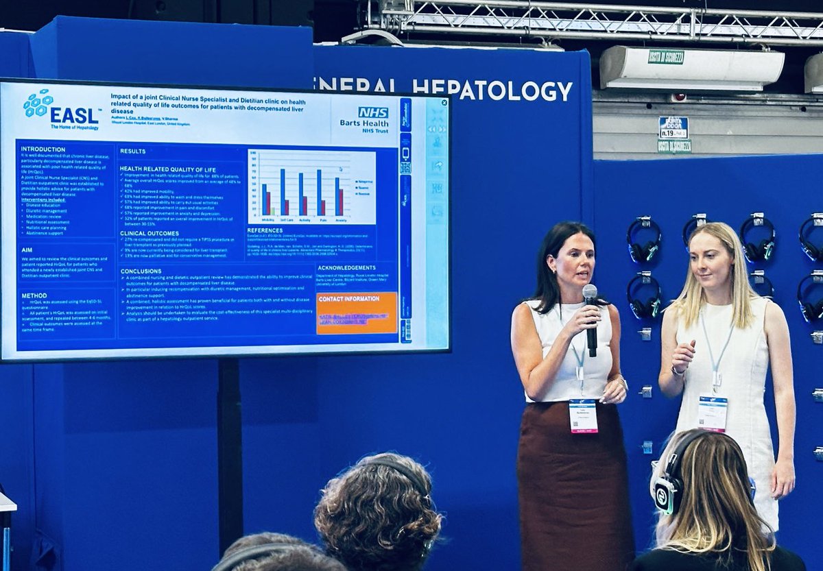 Katie (@katiehepcns) on Twitter photo Very privileged to attend EASL and present our poster on the impact of our joint clinic on health related quality of life with <a href="/LeahCoxRD/">Leah Cox</a> this morning. Thanks to the support of <a href="/DrVikramSharma8/">Dr.Vikram Sharma</a> <a href="/BartsHepatology/">Barts Hepatology</a> <a href="/WillAlazawi/">William Alazawi</a> <a href="/cirrhosisc62757/">RLH_CirrhosisCare</a> Very privileged to attend EASL and present our poster on the impact of our joint clinic on health related quality of life with <a href="/LeahCoxRD/">Leah Cox</a> this morning. Thanks to the support of <a href="/DrVikramSharma8/">Dr.Vikram Sharma</a> <a href="/BartsHepatology/">Barts Hepatology</a> <a href="/WillAlazawi/">William Alazawi</a> <a href="/cirrhosisc62757/">RLH_CirrhosisCare</a>