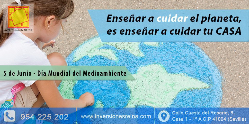 InverReina's tweet photo. 🏞️  HOY ES EL DÍA MUNDIAL DEL #MEDIOAMBIENTE  🏞️ 

👉 https://t.co/KRL3c4l11P ✅

#pisos #alquiler #venta #inmobiliaria #Sevilla y alrededores https://t.co/HeZCur8qWb