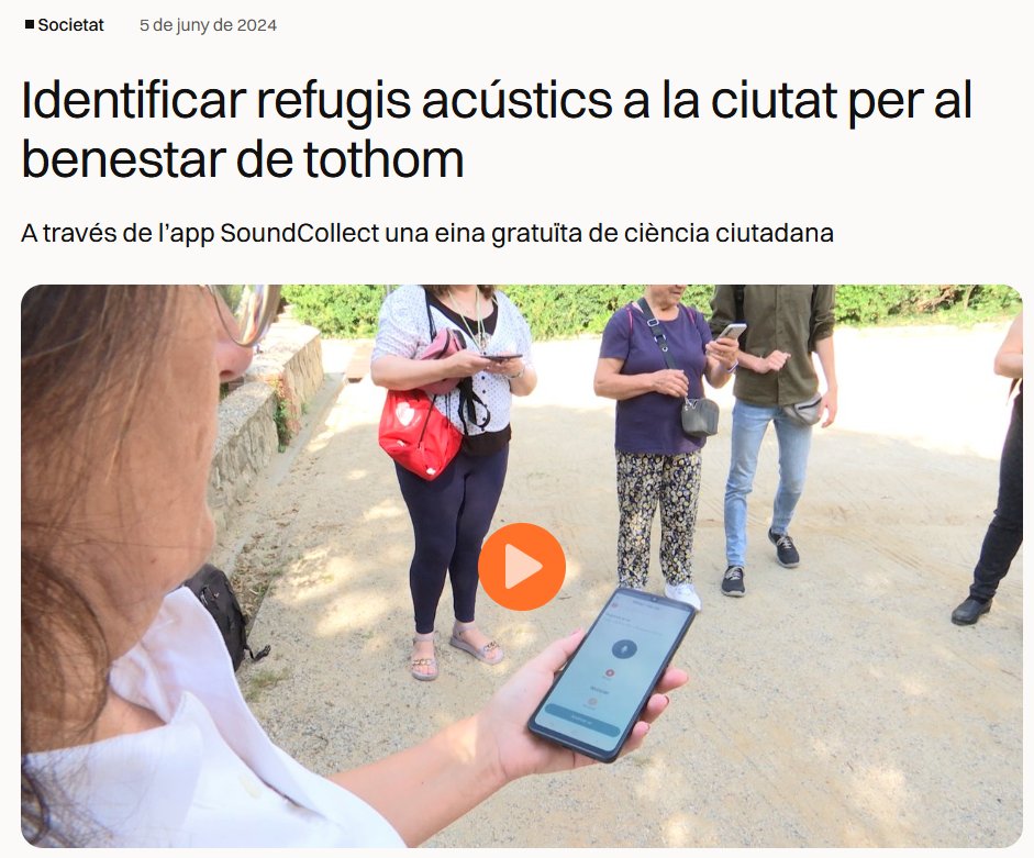 sound_collect's tweet photo. Dins el marc de la #SetmanaSenseSoroll, ahir vam gaudir d'un passeig sonor amb l'app SoundCollect amb totes les persones participants a l'Hospitalet de Llobregat🤳🍃

Si voleu saber-ne més, consulteu l'enllaç a la notícia de @lhdigitalh:
https://t.co/hXIDUjjmGr https://t.co/VqIARS4QmG