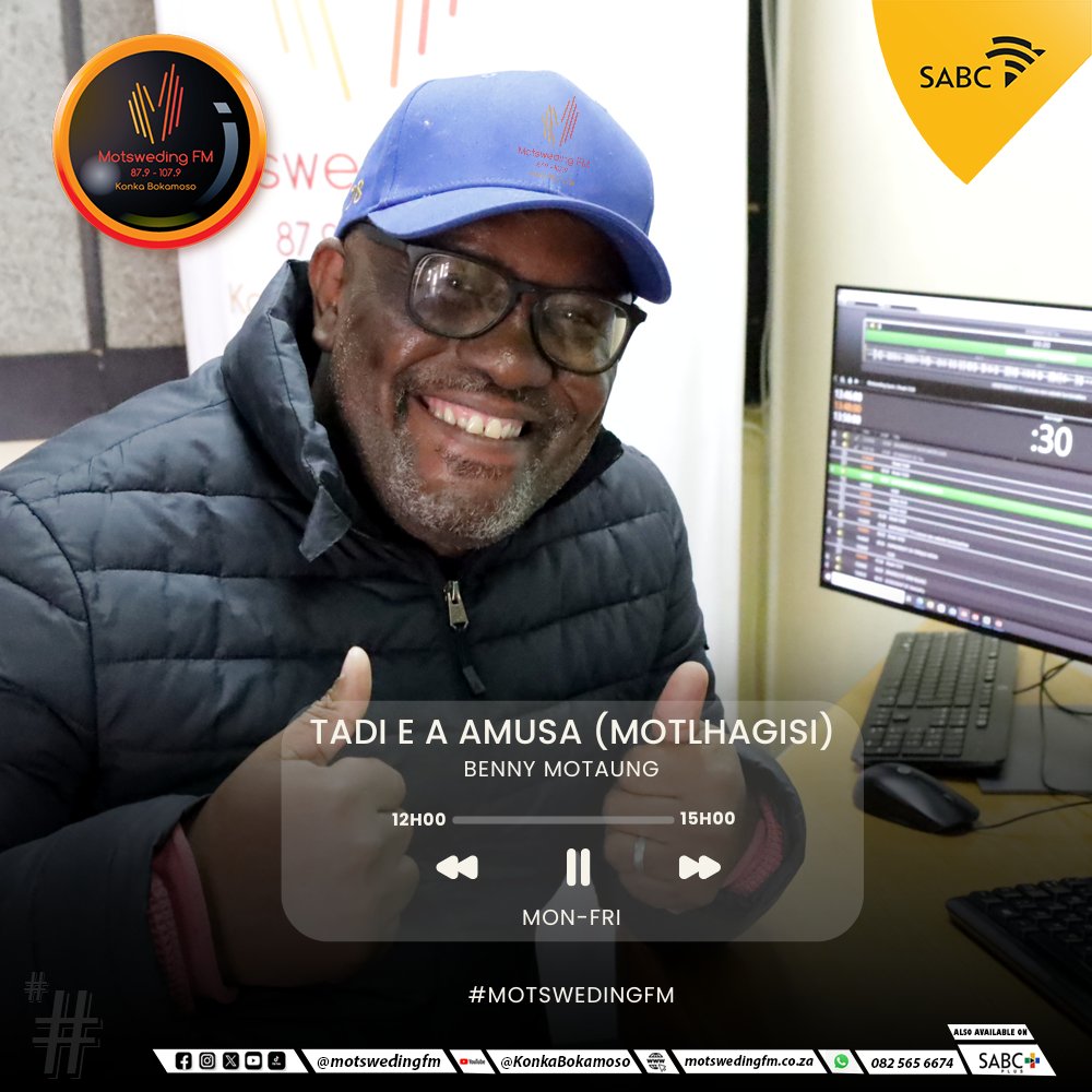 #TadiEAAmusa le Amon Mokoena, botlhagisi ka Benny Motaung ☎️: 082 565 6674 🖥️: motswedingfm.co.za SABC +: sabcplus.com #MotswedingFM