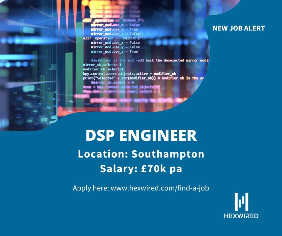 hexwired's tweet image. New job alert: DSP Engineer 💥

Position details:
📛 DSP Engineer
📌 Southampton (semi remote)
💷 £70k pa

Visit our website for more information or to apply ➡️ buff.ly/4bBDVQZ 

#HexwiredRecruitment #DSPengineer #Embeddedjobs #Techjobs #Hiringnow