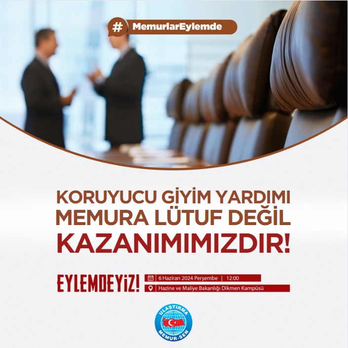 📌 Koruyucu Giyim Yardımı Memura Lütuf Değil Kazanımdır.!!!
Eylemdeyiz.!!!
#MemurlarEylemde

 <a href="/RTErdogan/">Recep Tayyip Erdoğan</a> <a href="/_cevdetyilmaz/">Cevdet Yılmaz</a> <a href="/memetsimsek/">Mehmet Simsek</a> <a href="/isikhanvedat/">Prof. Dr. Vedat Işıkhan</a>