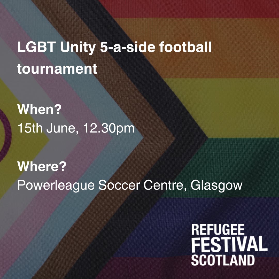 scotrefcouncil's tweet photo. This #RefugeeFestScot, we are delighted to celebrate the lives and stories of LGBTQI+ people who have sought sanctuary here! 

Whether you’re interested in storytelling, making new friends, sport or dancing the night away – we’ve got an event for you!

https://t.co/RvRiwL5LYJ https://t.co/W28rkKQRjT