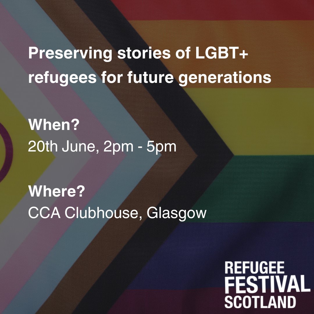 This #RefugeeFestScot, we are delighted to celebrate the lives and stories of LGBTQI+ people who have sought sanctuary here! 

Whether you’re interested in storytelling, making new friends, sport or dancing the night away – we’ve got an event for you!

ow.ly/xT7l50S8xt5
