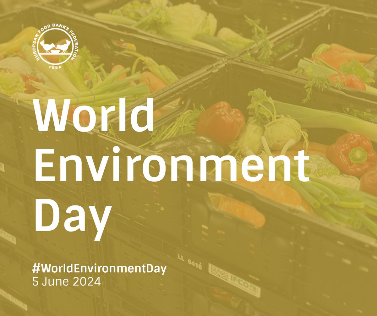 EuroFoodBanks's tweet photo. 🌍Today is #WorldEnvironmentDay
World Environment Day is important for the activities of Food Banks, through their mission of reducing food waste they contribute to reduce greenhouse gas emissions and promote circularity in the food system.
#WeAreFEBA https://t.co/r8a1aK3oz1