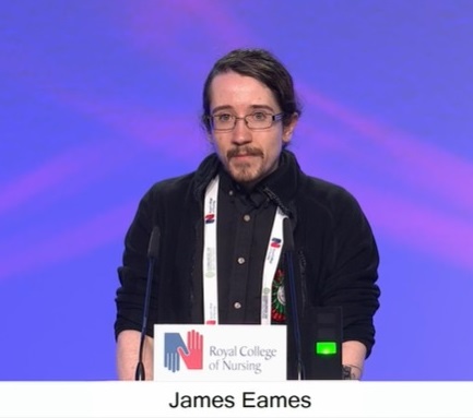 RCNEastMids's tweet photo. "We're talking a lot about neurodivergence. That's something that across the board, in each of the fields, we do not receive enough training about." 

First-time speaker and @theRCN @RCNDerbyshire member James Eames joins the #RCN24 Congress debate on redefining LD nursing. https://t.co/JgUObLVFgG