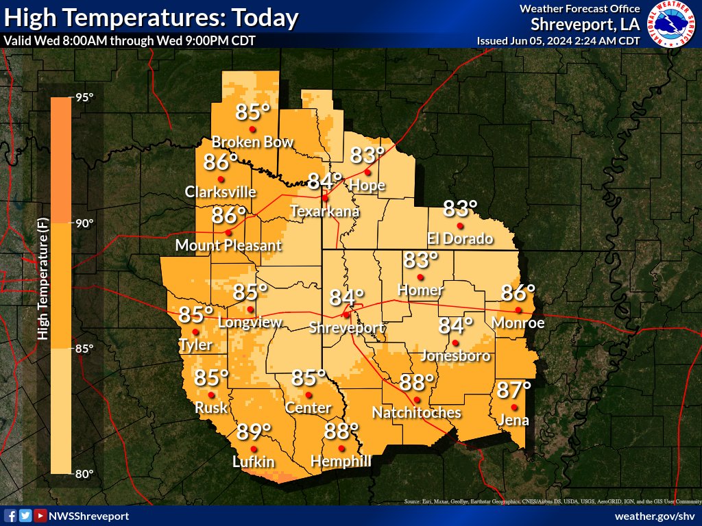 Another push of thunderstorm activity will continue into this afternoon, but some late day sunshine will bring in warmer temps. The next few days will feel Summer-like minus the elevated rain chances. The heat index will move into triple digit territory this weekend.