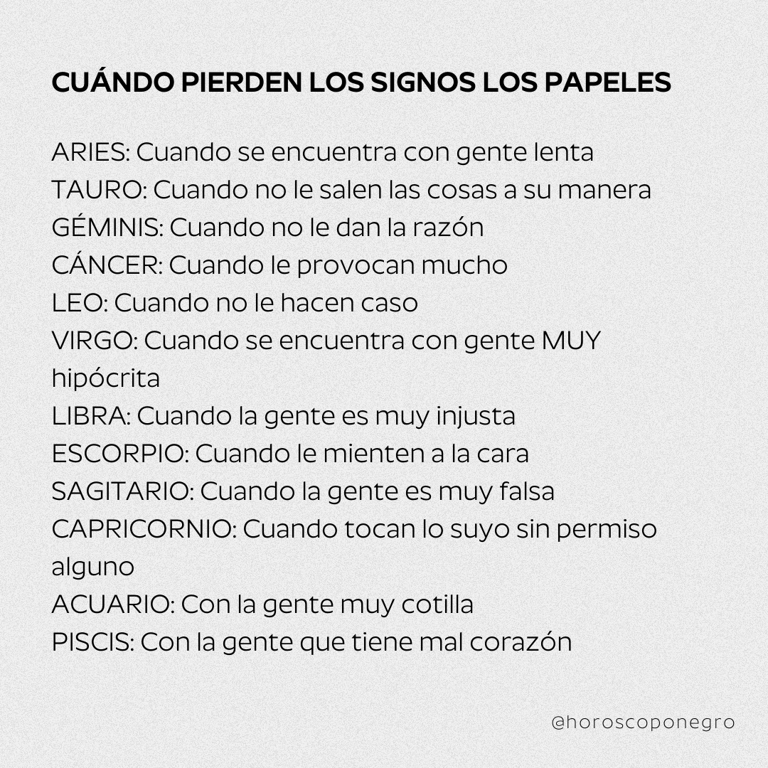 horoscoponegro's tweet photo. ¿Cuándo pierden los signos del Zodiaco los papeles? 🔮 https://t.co/lTQF8pLu1H
