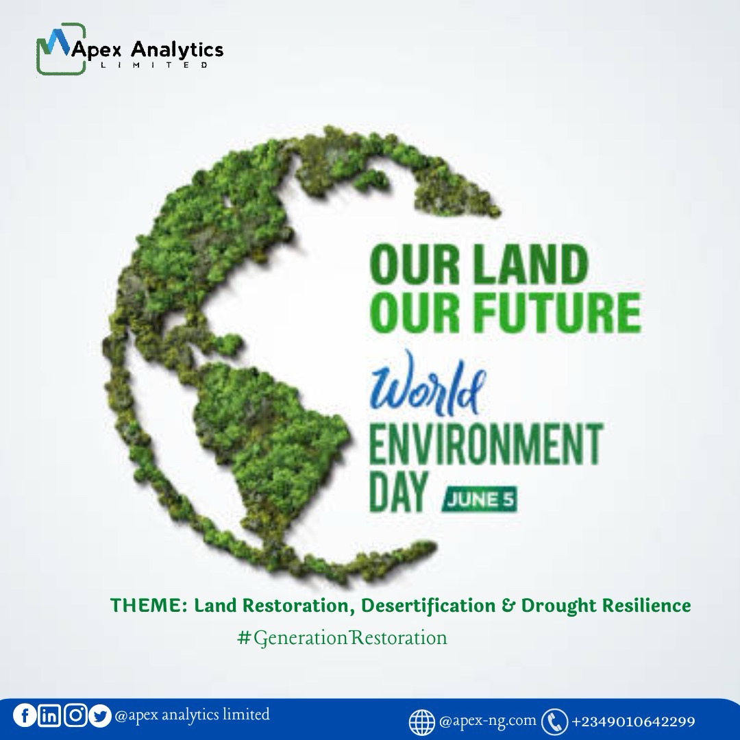 ApexAnalyticslt's tweet photo. We cannot turn back time, but we can grow forests, revive water sources, and bring back soils. We are the generation that can make peace with land. Happy World Environment Day #GenerationRestoration https://t.co/Kn3xZOlbnC