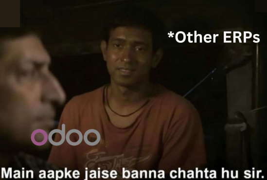 Other ERPs be like: 'I aspire to be as versatile as you, <a href="/Odoo/">Odoo</a>!' 😅 #OdooWins
