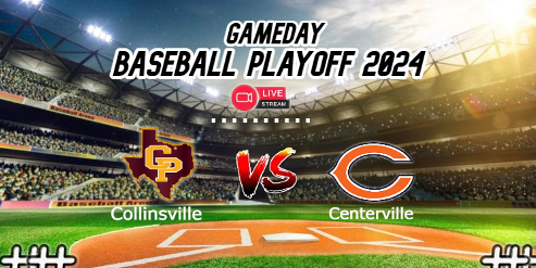 Centerville vs Collinsville🚨⚾️Baseball Playoff🚨
📺Live On: bit.ly/3wobsBl
 today @ 4p.
<a href="/cpathletics01/">Collinsville Pirates Athletics</a> <a href="/CISDHIGHSCHOOL/">Collinsville High</a> <a href="/CoachDJ26/">Derrick Jenkins</a> <a href="/cvilletigerstx/">Centerville ISD Athletics</a> <a href="/CoachHardee/">Clay Hardee</a> <a href="/CentervilleJr/">Centerville Jr/Sr High School</a> <a href="/LatexoAthletics/">Latexo Athletics</a> <a href="/coachanderson78/">Samantha Anderson</a>