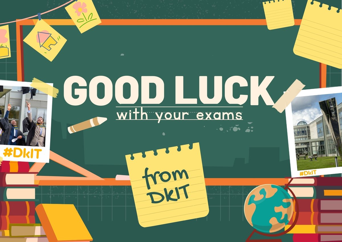 ThinkDkIT's tweet image. Best of luck to all 136,160 students who started their Junior Cycle, Leaving Certificate Applied and Leaving Certificate exams today

#ThinkDkIT #DkIT
