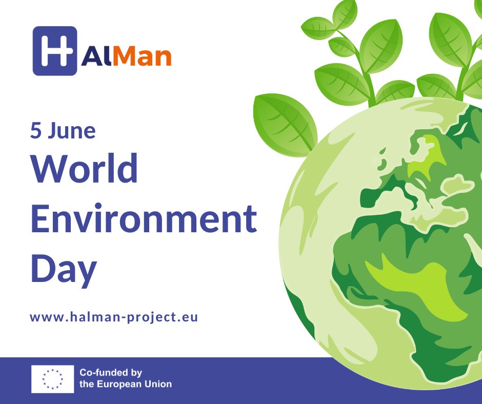 halman_project's tweet photo. Celebrated annually on June 5th, #WED encourages environmental protection. The HAlMan project contributes to a greener future with sustainable processes: low carbon footprint, reduced energy use, no solid waste, and valorising secondary raw materials. #Sustainability #GreenTec https://t.co/wdJfKvmetV