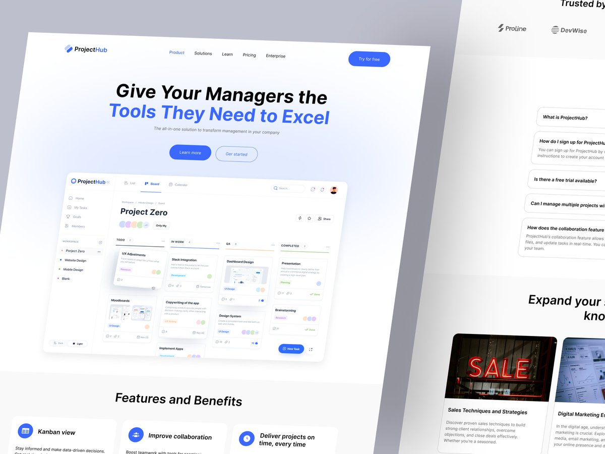 hirayhanraju's tweet image. Just launched ProjectHub on Behance! 🎨✨ 
Boost your productivity with this Project Management SaaS Landing Page. 
🔗 behance.net/gallery/199864…

#ProjectManagement #SaaS #DesignShowcase #TechDesign